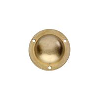 Intersteel AfdekplaatjeCastor voordeurknop messing getrommeld - 0011.397500 - thumbnail