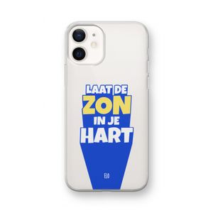 Laat de zon in je hart: iPhone 12 mini Transparant Hoesje