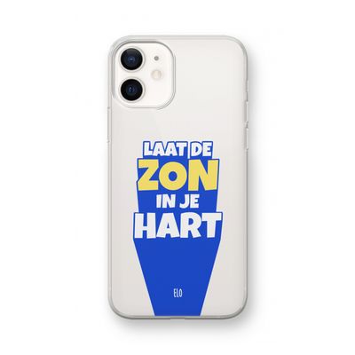 Laat de zon in je hart: iPhone 12 mini Transparant Hoesje