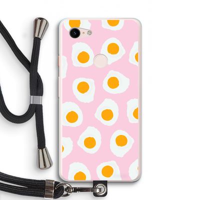 Dancing eggs: Pixel 3 XL Transparant Hoesje met koord