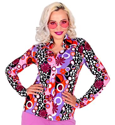 Party Blouse Paars 70&apos;s Groovy Dames