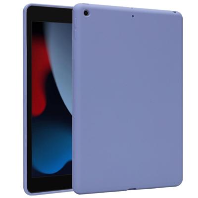 Accezz Liquid Silicone Backcover iPad 9 (2021) 10.2 inch/iPad 8 (2020) 10.2 inch/iPad 7 (2019) 10.2 inch Tablethoesje Paars