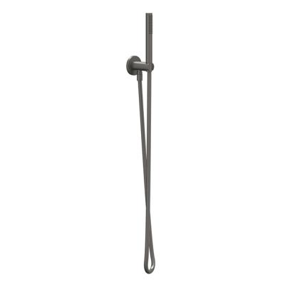 IVY Glijstangset - met handdouche - rond - satin spray - doucheslang 150cm - Geborsteld metal black PVD 6901136