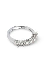 Yoko London bague Eclipse en or blanc 18ct sertie de perles d'Akoya et de diamants - Argent - thumbnail