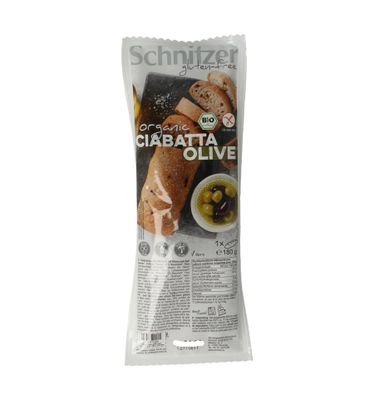 Ciabatta met olijven glutenvrij bio