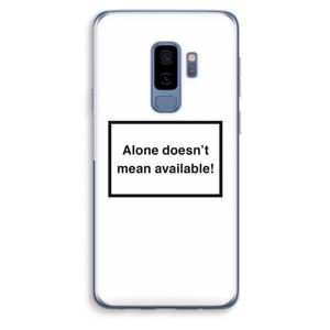 Alone: Samsung Galaxy S9 Plus Transparant Hoesje