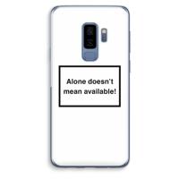 Alone: Samsung Galaxy S9 Plus Transparant Hoesje - thumbnail