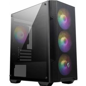 MSI MAG FORGE M100A computerbehuizing Micro Tower Zwart, Transparant