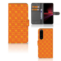 Sony Xperia 1 III Telefoon Hoesje Batik Oranje - thumbnail