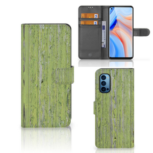 OPPO Reno 4 Pro 5G Book Style Case Green Wood