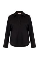 Marleen shiny bonded top - black - 13424