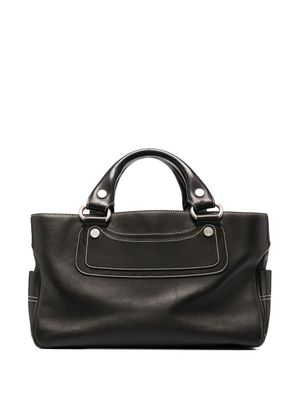 Celine Pre-Owned sac à main à coutures contrastantes - Noir