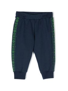 Roberto Cavalli Junior pantalon de jogging à logo brodé - Bleu