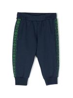 Roberto Cavalli Junior pantalon de jogging à logo brodé - Bleu