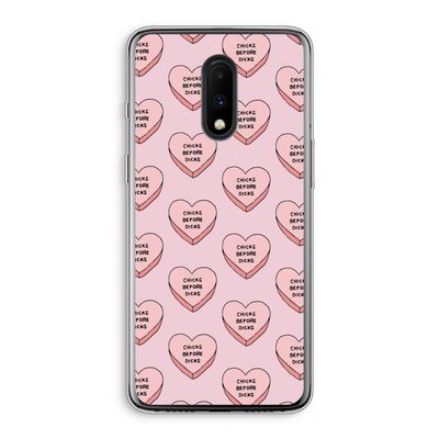Chicks before dicks: OnePlus 7 Transparant Hoesje