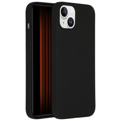 AccezzLiquid Silicone Backcover iPhone 15 Plus Telefoonhoesje Zwart