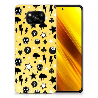 Silicone Back Case Xiaomi Poco X3 | Poco X3 Pro Punk Geel Silicone Back Case Xiaomi Poco X3 | Poco X3 Pro Punk Geel