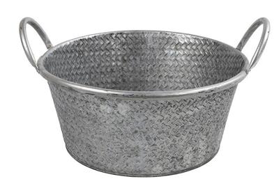 Plantenbak Ziva metaal ro 26x30.5x16 cm zink 1 stuk - Decostar