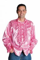 Rouches blouse luxe roze - thumbnail