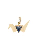 Aurelie Bidermann Origami sapphire and diamond pendant - Métallisé