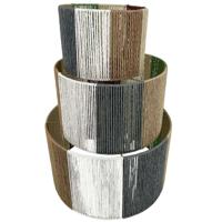 Lampenkap Home ESPRIT Multicolour Metaal Vezel Natuurlijk Stads 52 x 52 x 31 cm (3 Onderdelen)