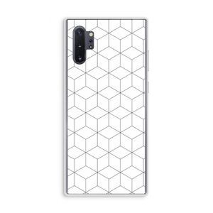 Zwart-witte kubussen: Samsung Galaxy Note 10 Plus Transparant Hoesje