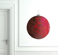 Muursticker rode kerstbal