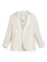 Brunello Cucinelli Kids blazer à simple boutonnage - Blanc