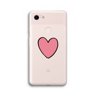 Hartje: Google Pixel 3 XL Transparant Hoesje