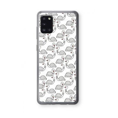 Zwanen: Samsung Galaxy A31 Transparant Hoesje