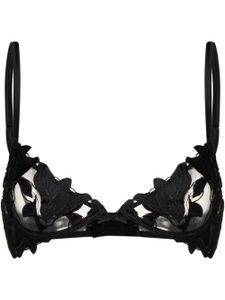 Fleur Du Mal soutien-gorge Lily à broderies - Noir