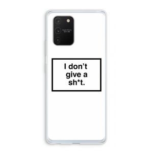 Don't give a shit: Samsung Galaxy S10 Lite Transparant Hoesje