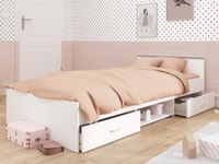 Bed ALPHONSE 90x200 cm wit - thumbnail