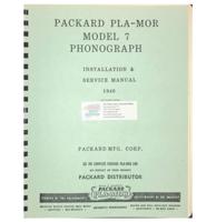 Packard PLA-MOR Model 7 Jukebox Service Manual