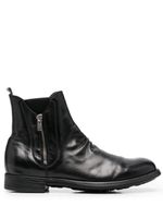 Officine Creative bottes en cuir à fermeture zippée - Noir