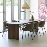 Eleonora Organische Eettafel 'Josh' Eiken, 250 x 110cm, kleur Bruin Eleonora Organische Eettafel 'Josh' Eiken, 250 x 110cm, kleur Bruin