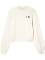 Off-White OW-print cotton sweatshirt - Blanc