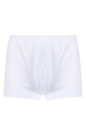 Hanro boxer en coton à taille logo - Blanc