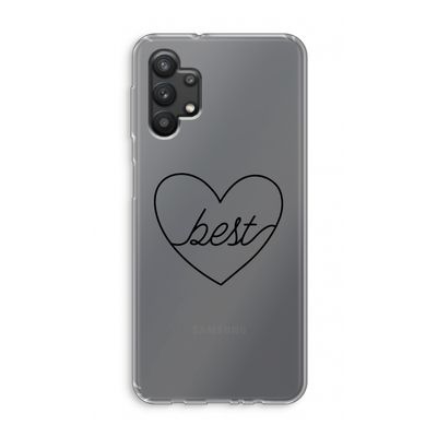 Best heart black: Samsung Galaxy A32 5G Transparant Hoesje