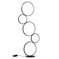 Trio Design vloerlamp Rondo 5-rings zwart 422610532