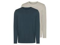 esmara Men 2 Heren shirts (Grijs/donkerblauw, XL (56/58))