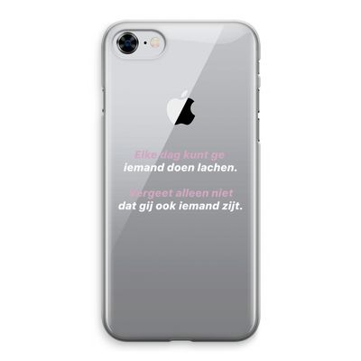 gij zijt ook iemand: iPhone 8 Transparant Hoesje