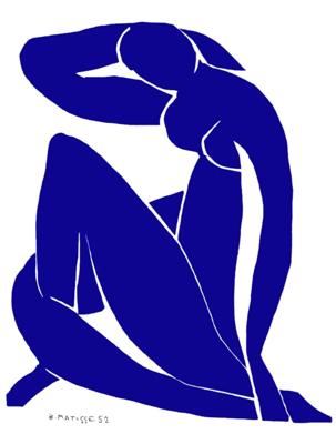 Kunstdruk Henri Matisse - Nu bleu II 60x80cm