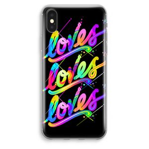 Loves: iPhone XS Max Transparant Hoesje