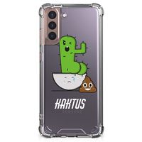 Samsung Galaxy S21 Plus Stevig Bumper Hoesje Cactus Poo