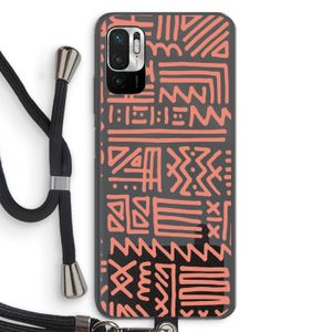 Marrakech Pink: Xiaomi Redmi Note 10 5G Transparant Hoesje met koord