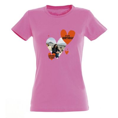 T-shirt voor vrouwen bedrukken - Roze - S