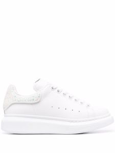 Alexander McQueen baskets Oversized à paillettes - Blanc