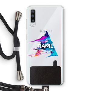 Abstract Spectrum: Samsung Galaxy A70 Transparant Hoesje met koord