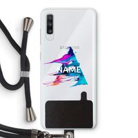Abstract Spectrum: Samsung Galaxy A70 Transparant Hoesje met koord